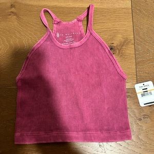 Free People Pink Ribbed Bralette/ Tank